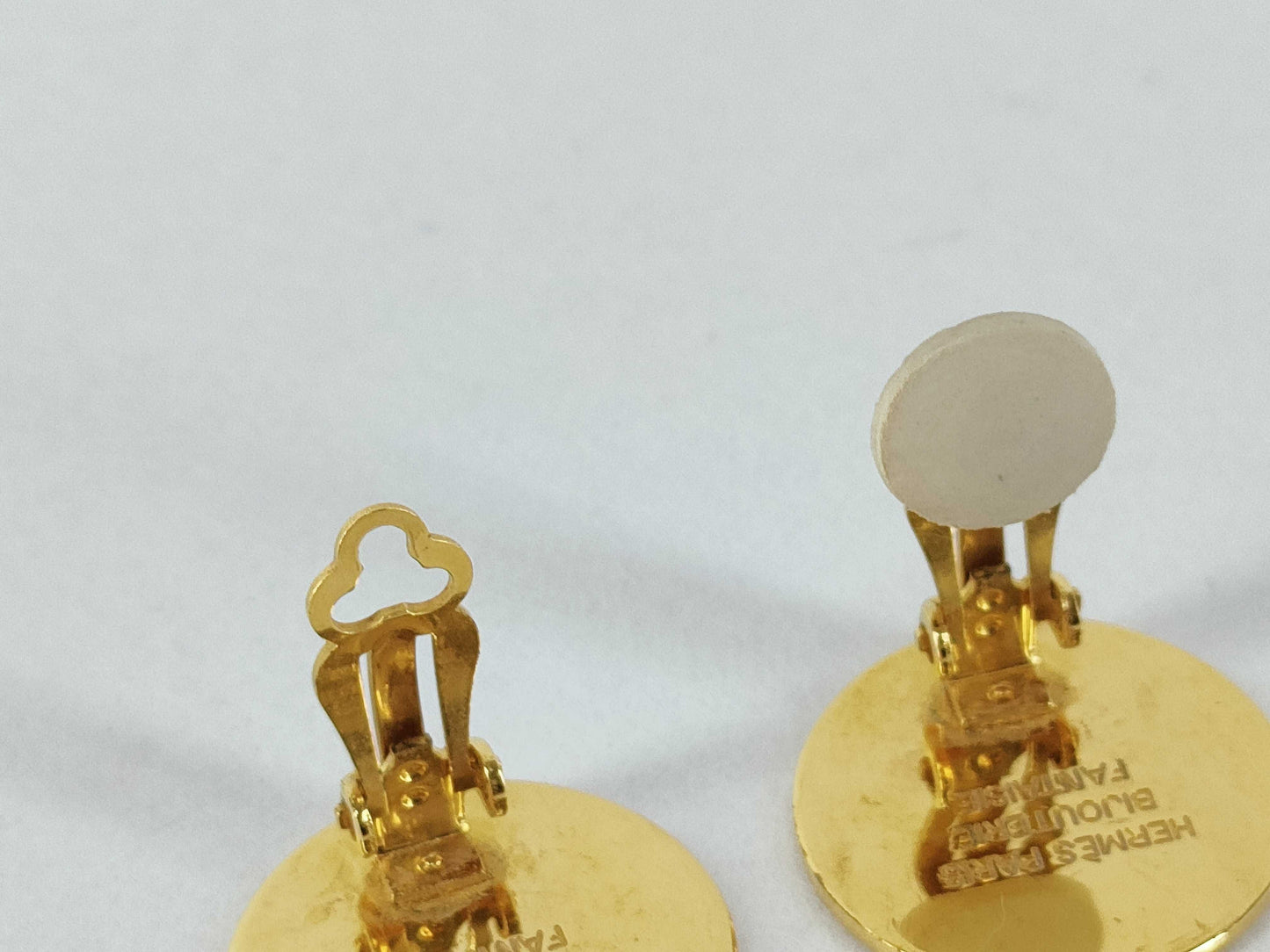 HERMES Serie Earrings GP Gold Earrings