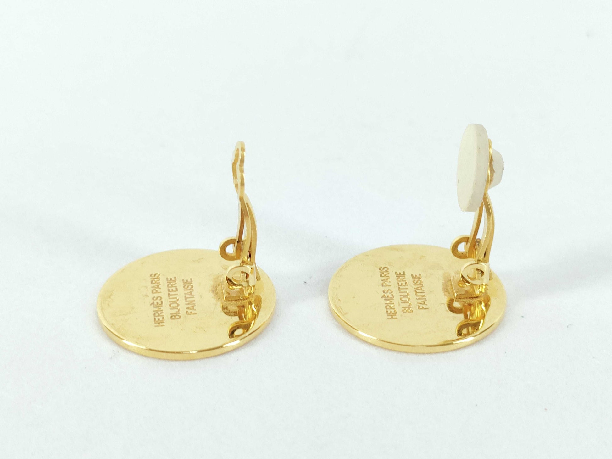 HERMES Serie Earrings GP Gold Earrings
