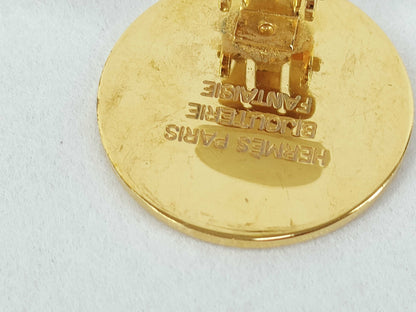 HERMES Serie Earrings GP Gold Earrings