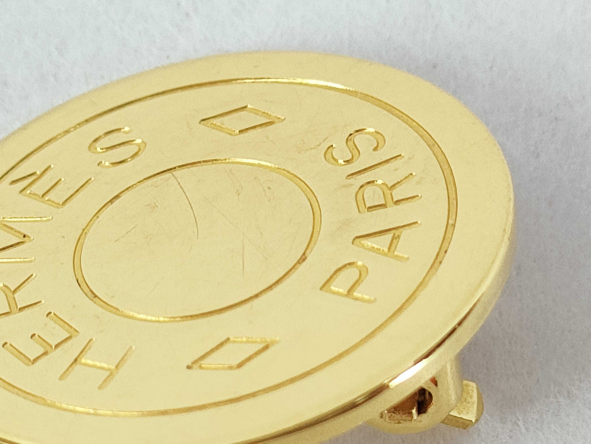 HERMES Serie Earrings GP Gold Earrings