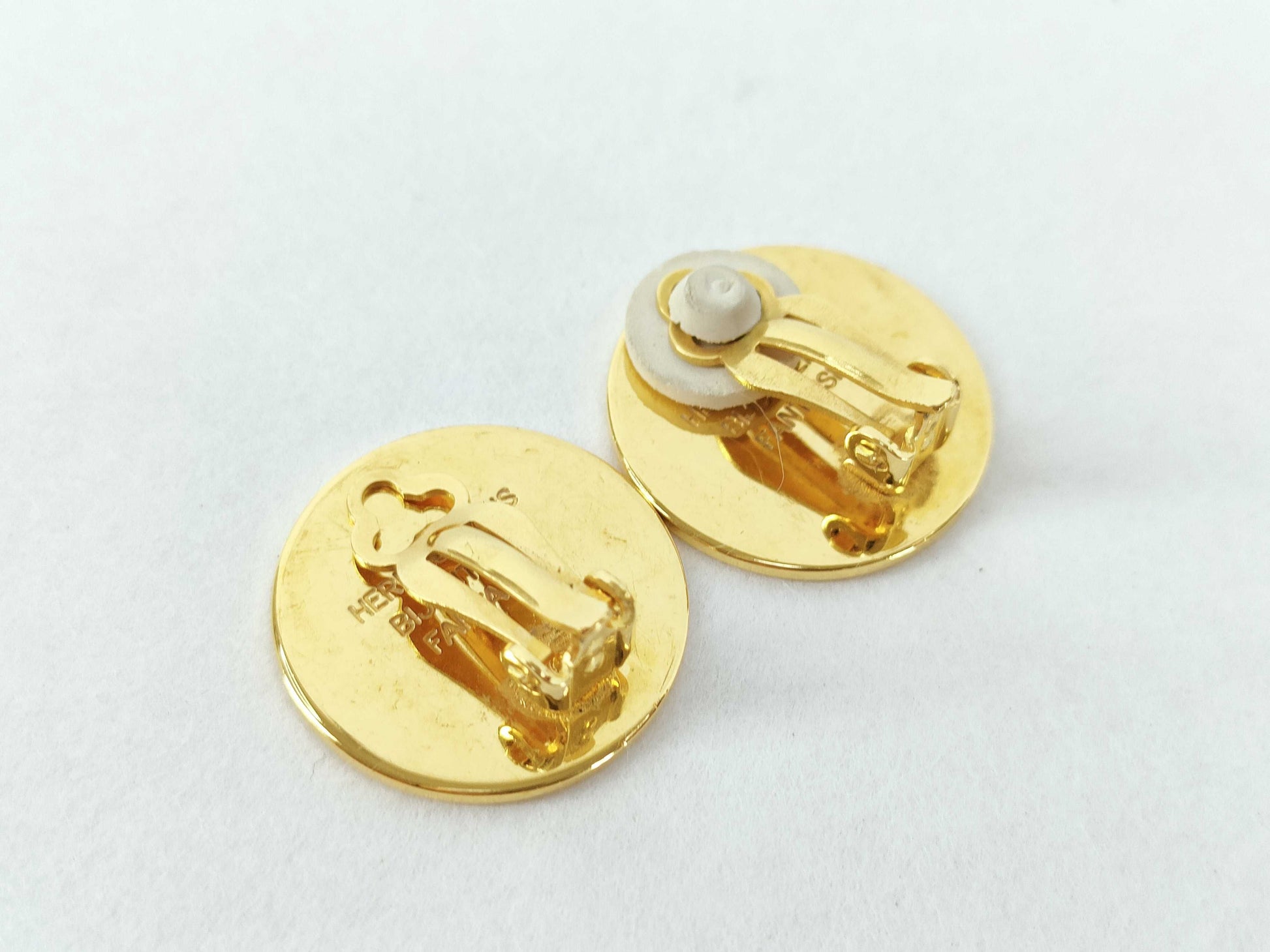 HERMES Serie Earrings GP Gold Earrings