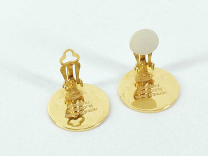 HERMES Serie Earrings GP Gold Earrings