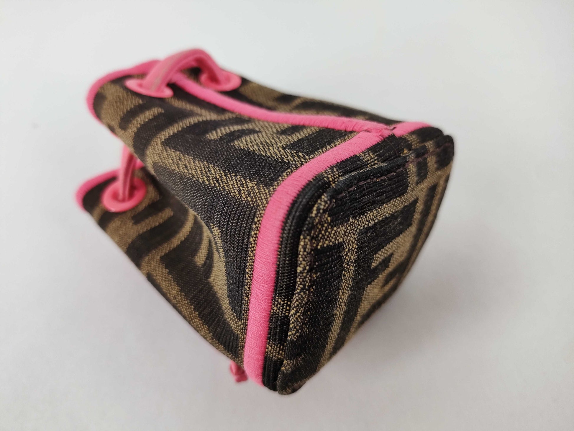 FENDI Zucca Pattern Fendi FF Zucca Nano Montresor Bag Charm 7AR762 Pouch