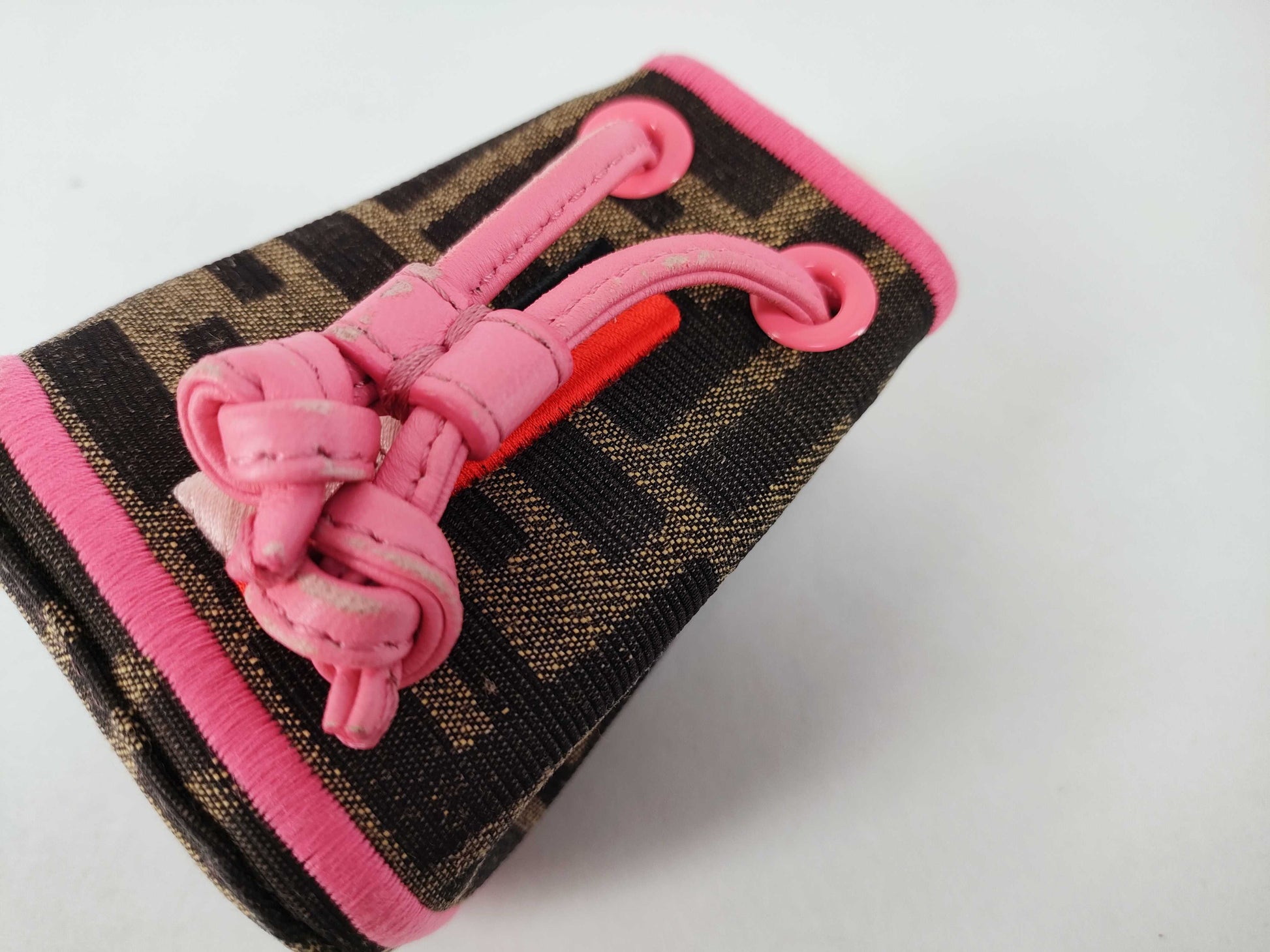 FENDI Zucca Pattern Fendi FF Zucca Nano Montresor Bag Charm 7AR762 Pouch
