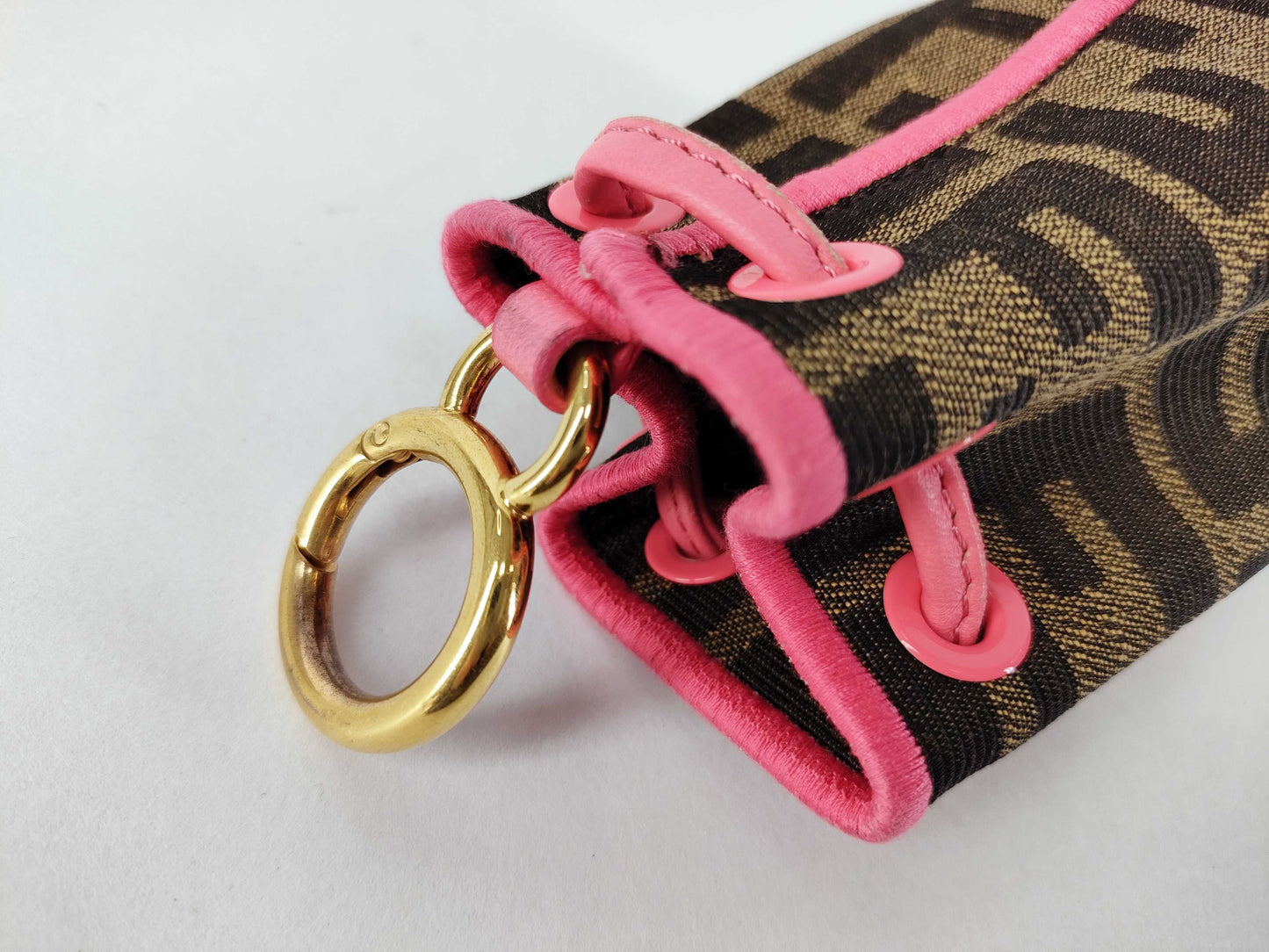 FENDI Zucca Pattern Fendi FF Zucca Nano Montresor Bag Charm 7AR762 Pouch