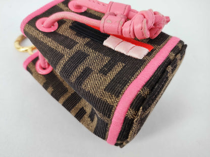 FENDI Zucca Pattern Fendi FF Zucca Nano Montresor Bag Charm 7AR762 Pouch
