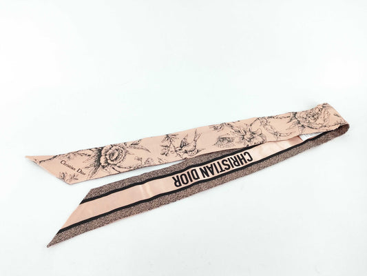 Dior Mitzah Scarf 31FLO1061618 Silk Pink Beige Other Accessories