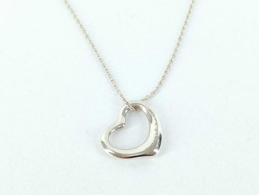 Tiffany & Co. Open Heart Tiffany Open Heart Navy 925 Silver Necklace