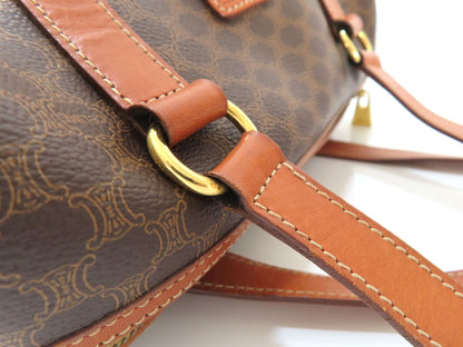 CELINE Macadam Mini Boston Bag, Brown, Shoulder Bag