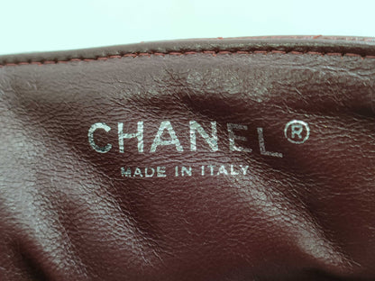 CHANEL Matelasse Single Flap Double Chain Shoulder Bag in Patent Leather, Bordeaux, 12276247