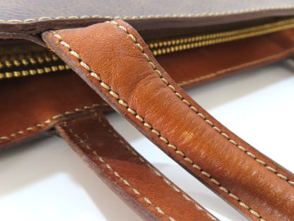 CELINE Old Celine Macadam Logo Stripe Tote Bag Brown