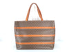 CELINE Old Celine Macadam Logo Stripe Tote Bag Brown