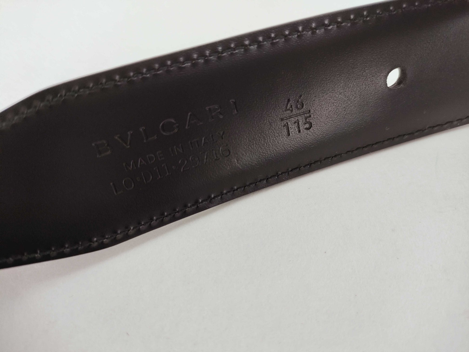 BVLGARI Bulgari Assioma Belt 46/115 Black x Silver Belt