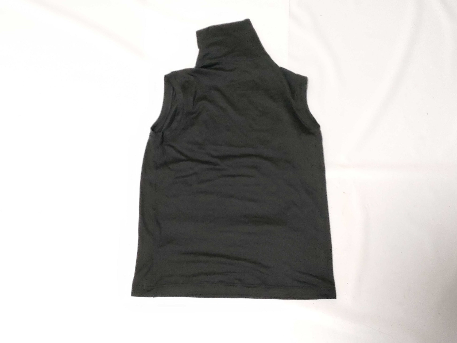 HERMES Sleeveless Turtleneck Top, Silk #36, Black