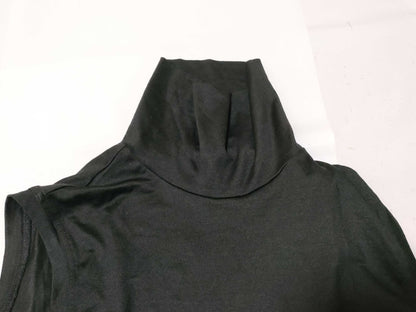 HERMES Sleeveless Turtleneck Top, Silk #36, Black
