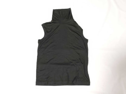 HERMES Sleeveless Turtleneck Top, Silk #36, Black