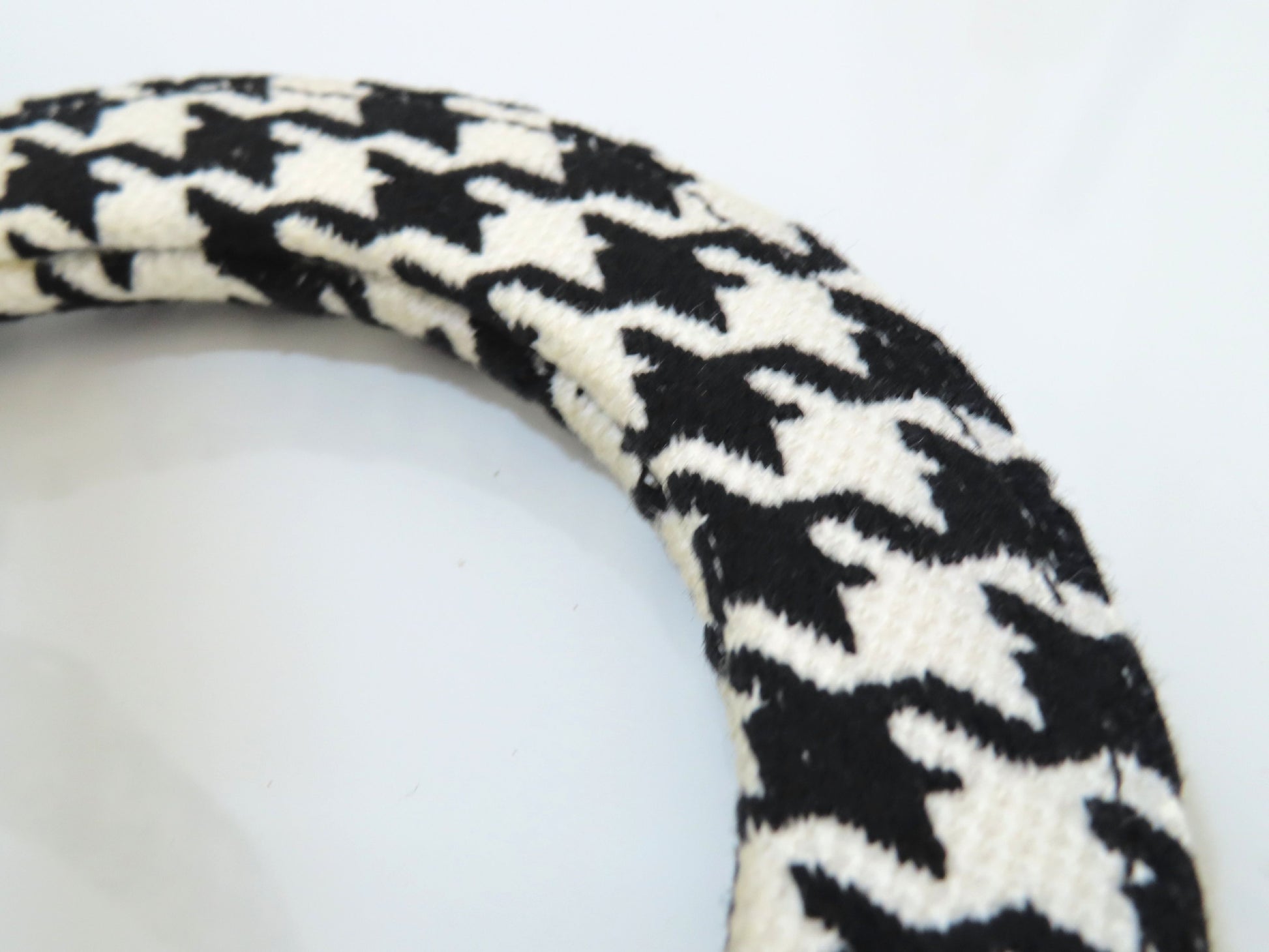 Christian Dior Lady D Light Medium 2-Way Handbag, White and Black Houndstooth