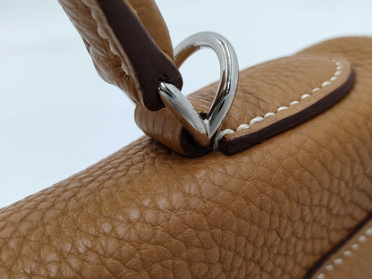 HERMES Kelly 23 Togo Gold Shoulder Bag with K Stamp