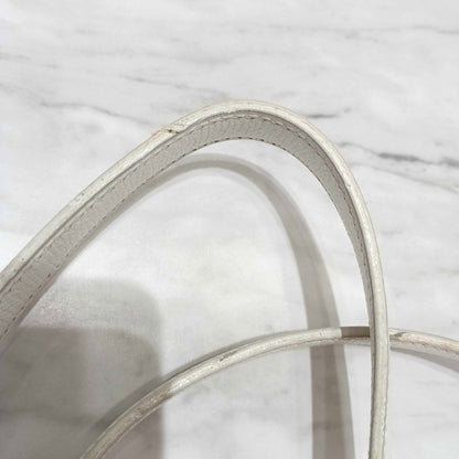 HERMES Evelyn TPM White Epson H Stamped Shoulder Bag