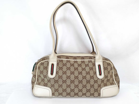 GUCCI GG Canvas GUCCI Mini Boston Handbag