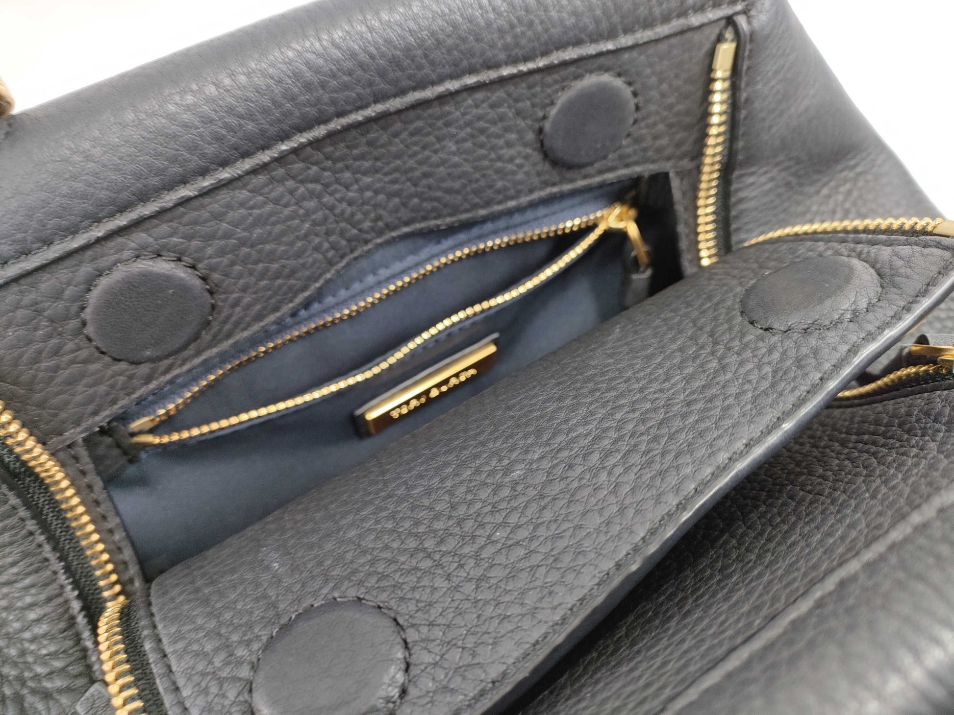 Tory Burch Tory Burch Handbag Leather Half Moon Black Handbag