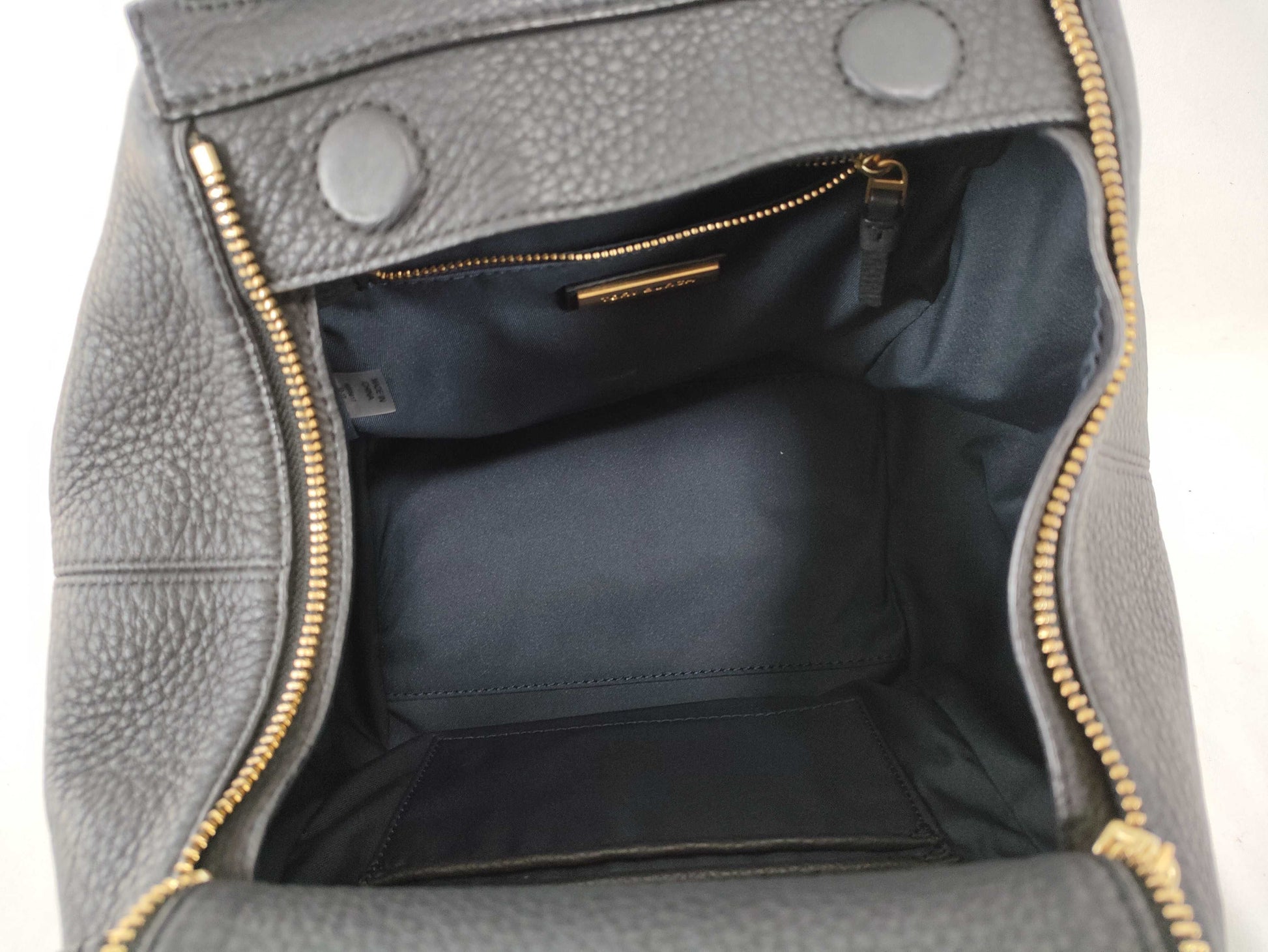 Tory Burch Tory Burch Handbag Leather Half Moon Black Handbag