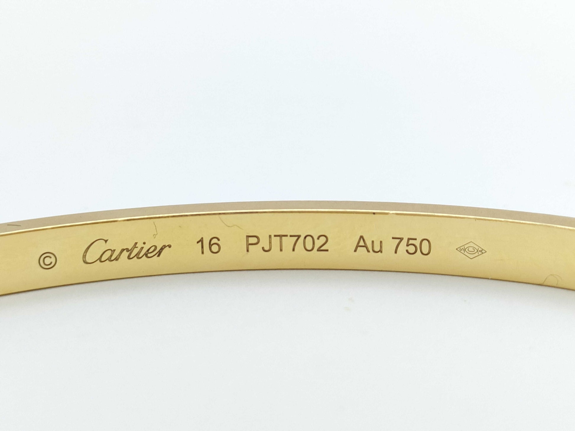 Cartier Love Bracelet Small #16 Yellow Gold AU750 18.3g Bracelet/Bangle 