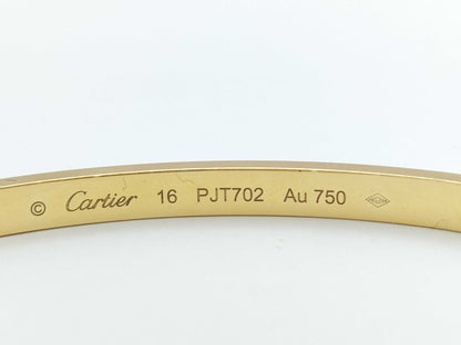 Cartier Love Bracelet Small #16 Yellow Gold AU750 18.3g Bracelet/Bangle 