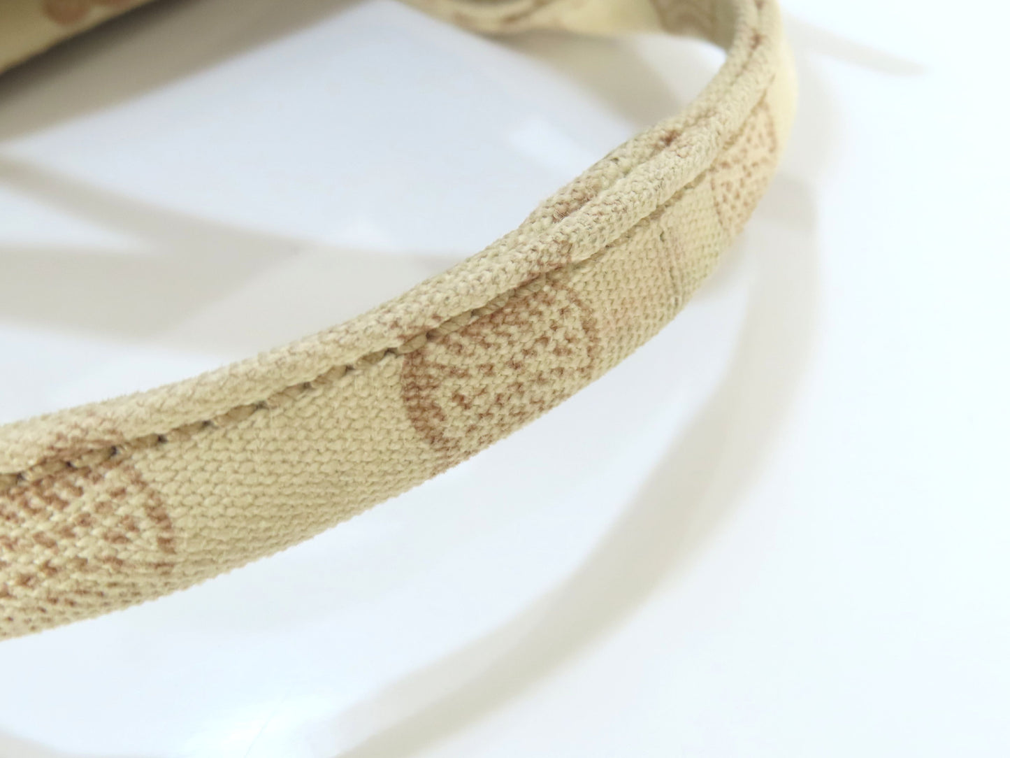 CELINE Triomphe Small Cabas Tais Beige Canvas Handbag
