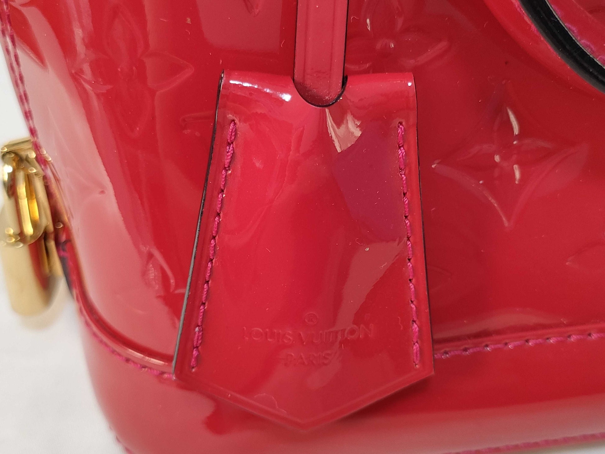 LOUIS VUITTON MI 0134 RFID Unverified Vernis Louis Vuitton Alma BB Handbag