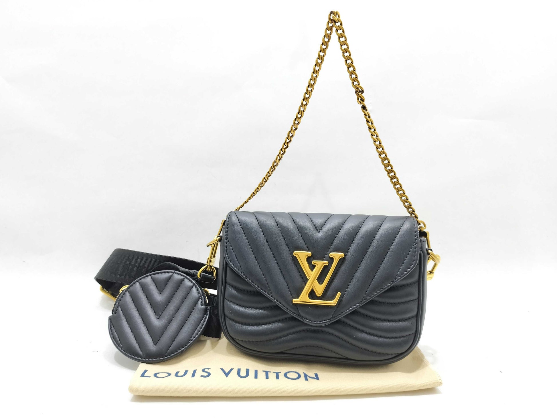 LOUIS VUITTON RFID Verified Louis Vuitton New Wave Shoulder Bag