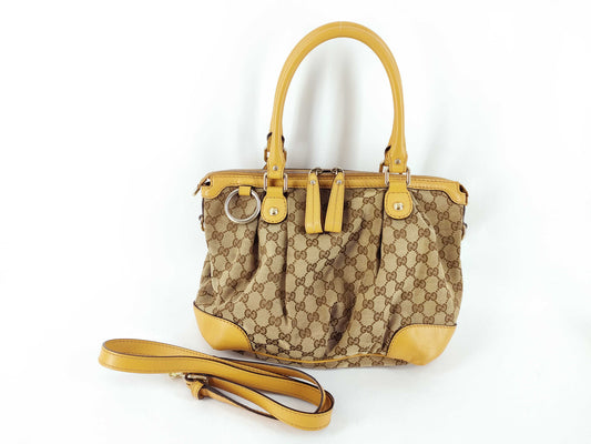 GUCCI GG Canvas Gucci Hand Shoulder Bag Shoulder Bag