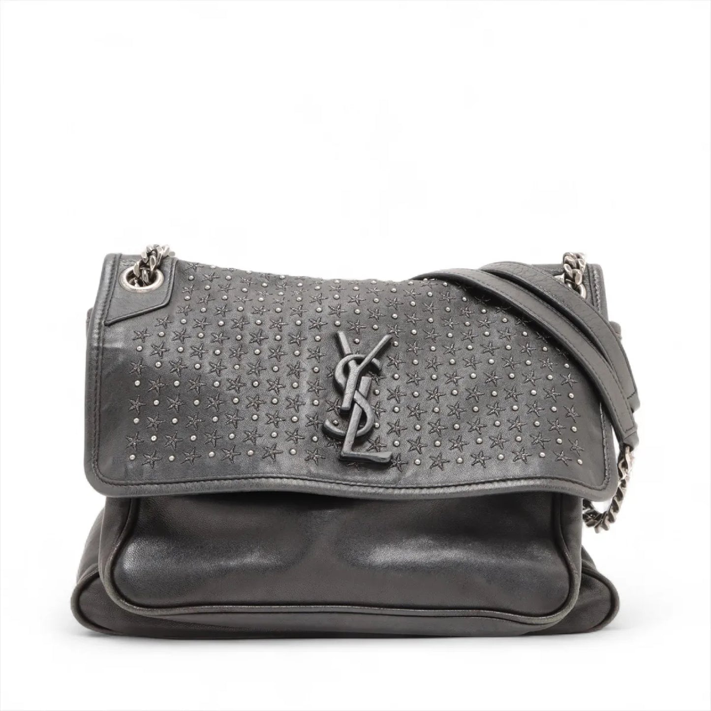 SAINT LAURENT Saint Laurent Paris Niki Leather Chain Shoulder Bag 498894