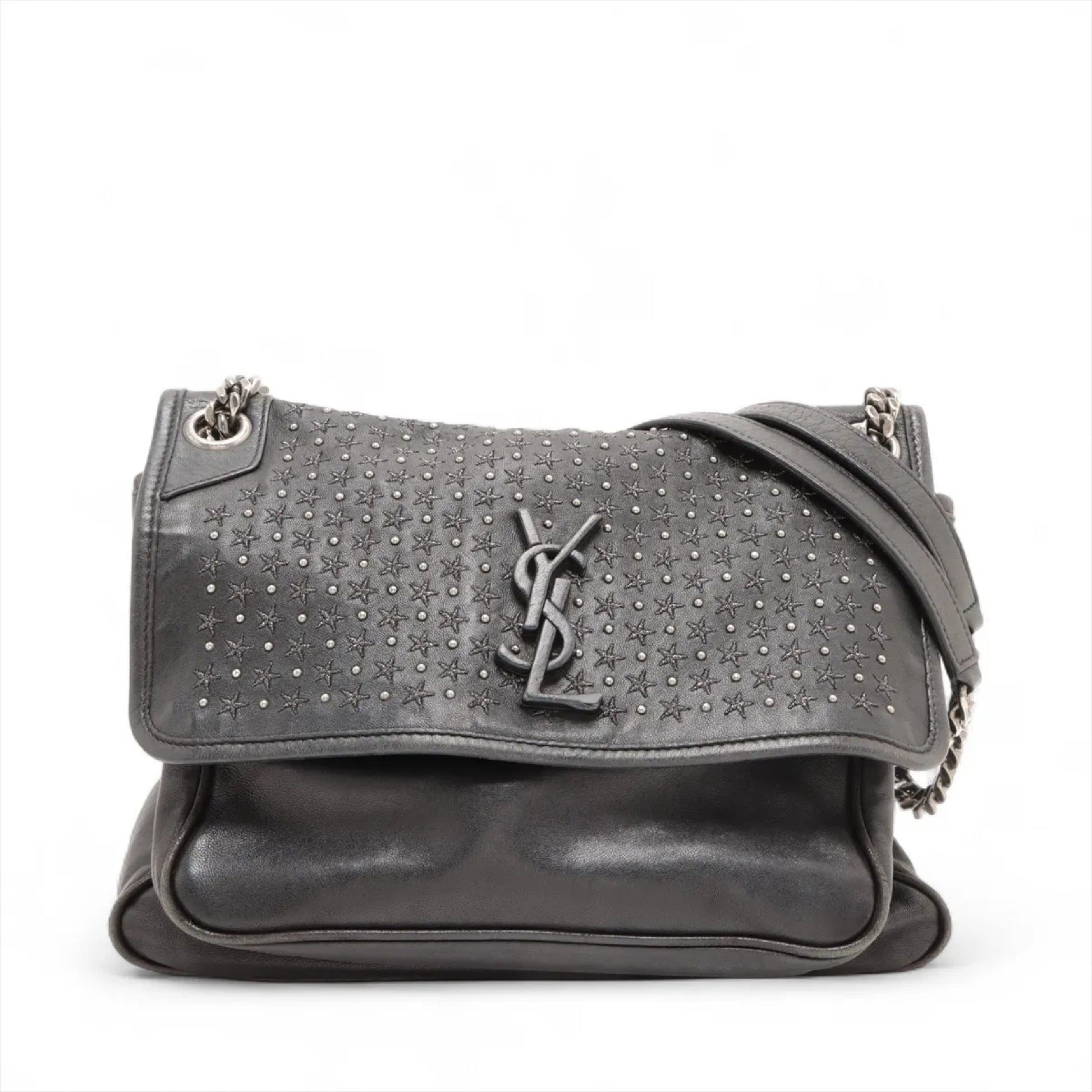 SAINT LAURENT Saint Laurent Paris Niki Leather Chain Shoulder Bag 498894