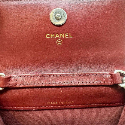 CHANEL CHANEL Mini Mini Matelasse Shoulder Bag, Chanel 19, Lambskin, Coco Mark, Chain Shoulder Wallet, Red, Shoulder Bag