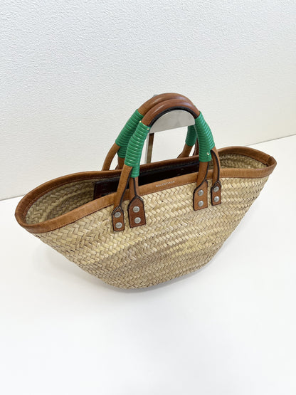 BALENCIAGA BALENCIAGA Basket Bag Basket Handbag Bistro Pannier Straw Raffia Straw Barley Handbag