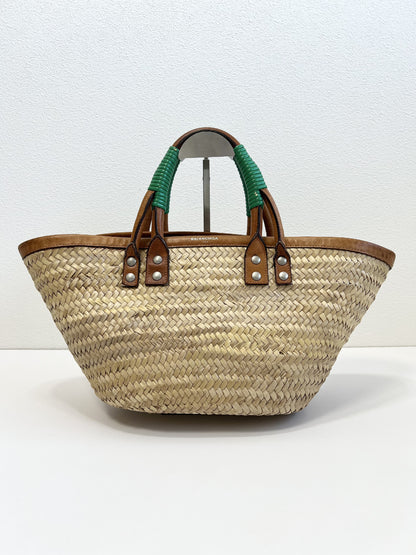 BALENCIAGA BALENCIAGA Basket Bag Basket Handbag Bistro Pannier Straw Raffia Straw Barley Handbag