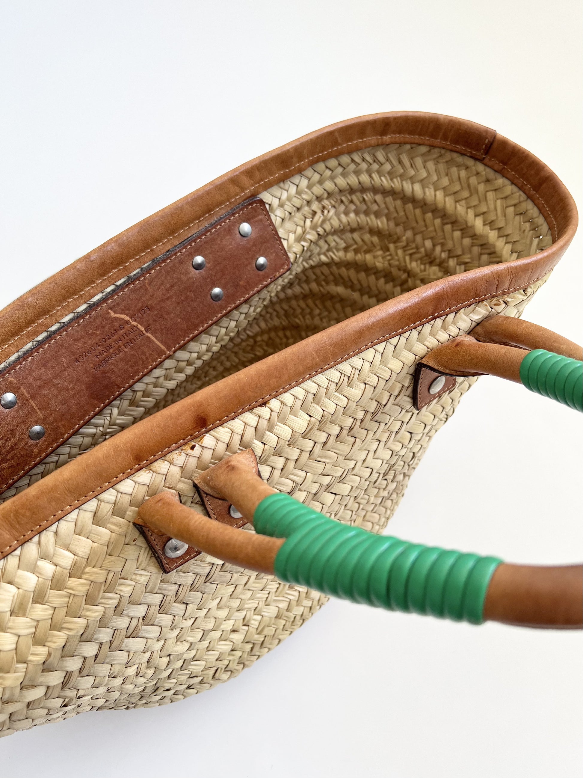 BALENCIAGA BALENCIAGA Basket Bag Basket Handbag Bistro Pannier Straw Raffia Straw Barley Handbag