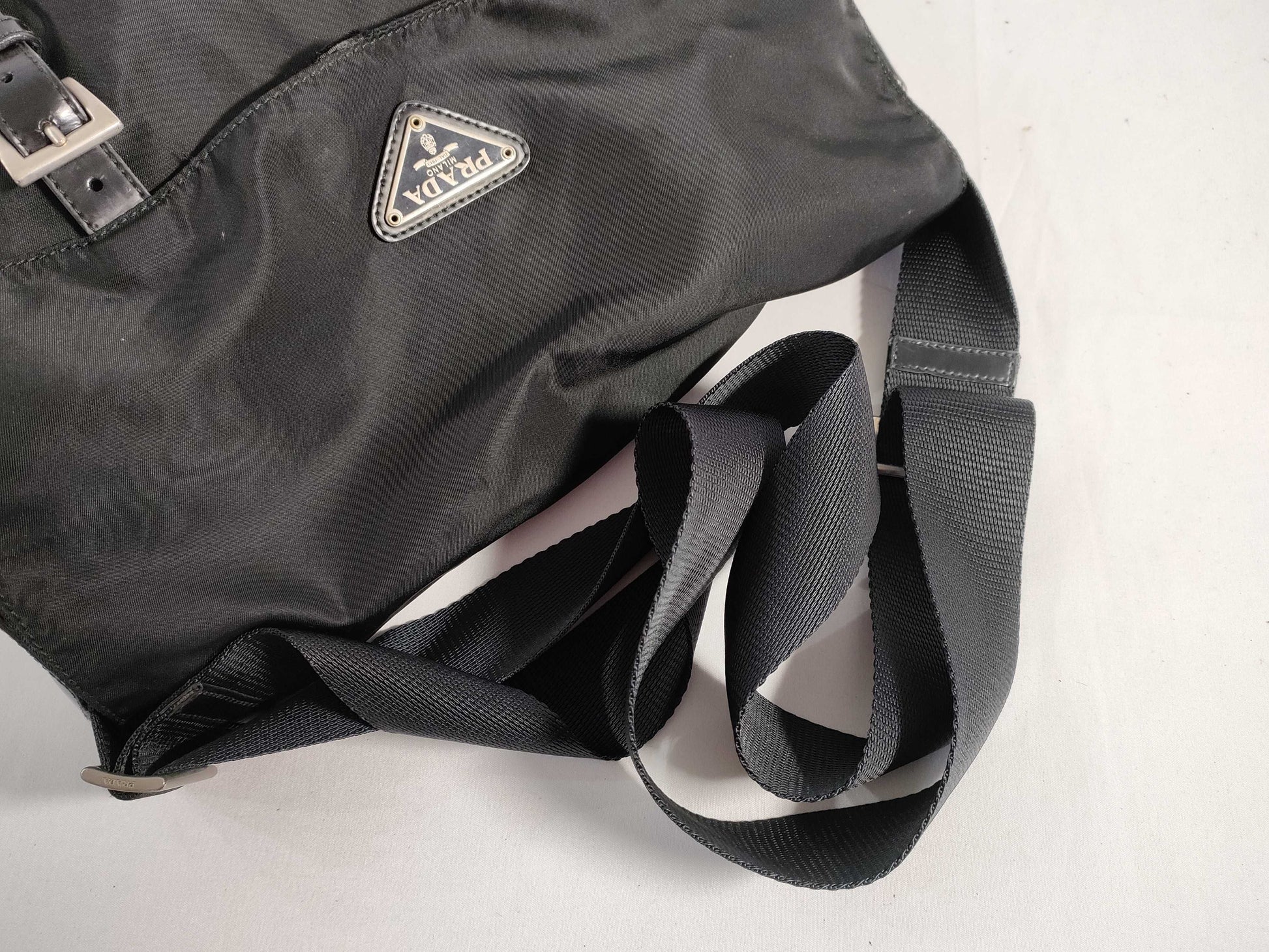 PRADA Nylon Shoulder Bag in Black