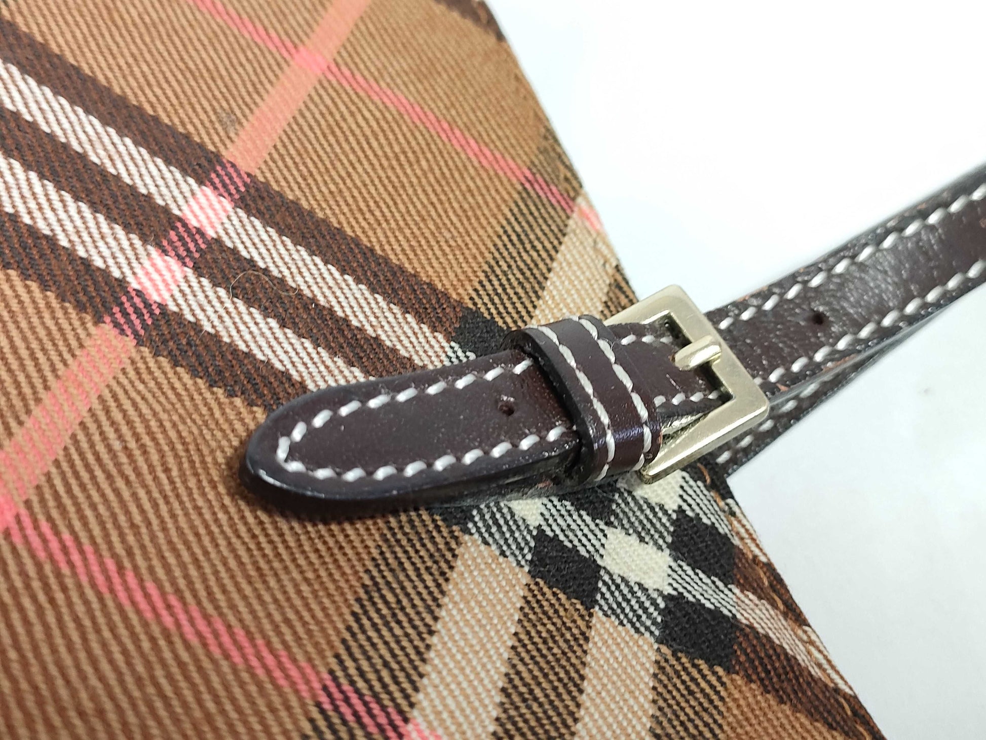 BURBERRY Blue Label Nova Check Leather Handbag