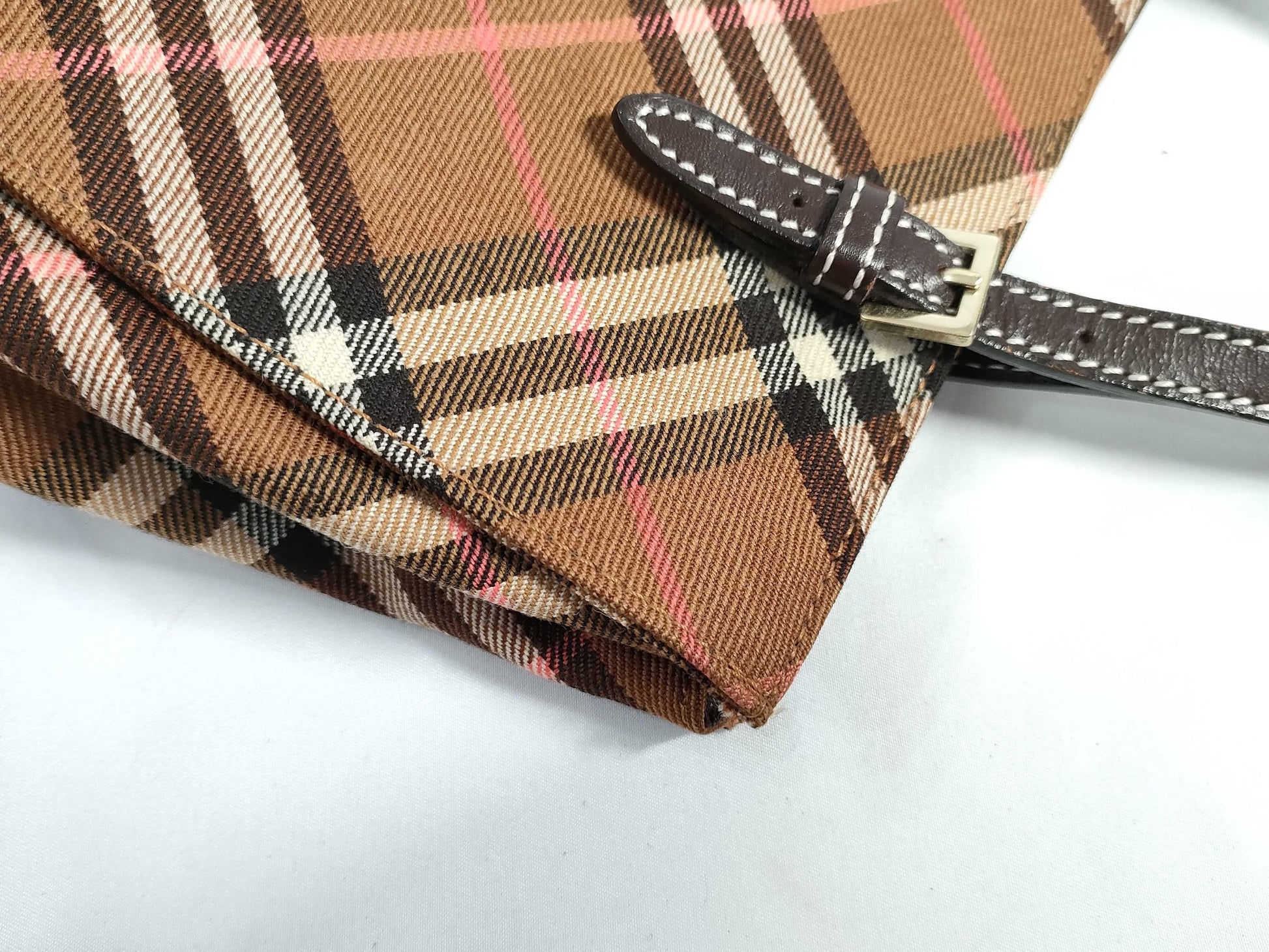 BURBERRY Blue Label Nova Check Leather Handbag