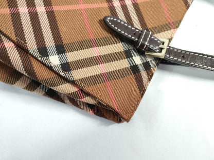 BURBERRY Blue Label Nova Check Leather Handbag