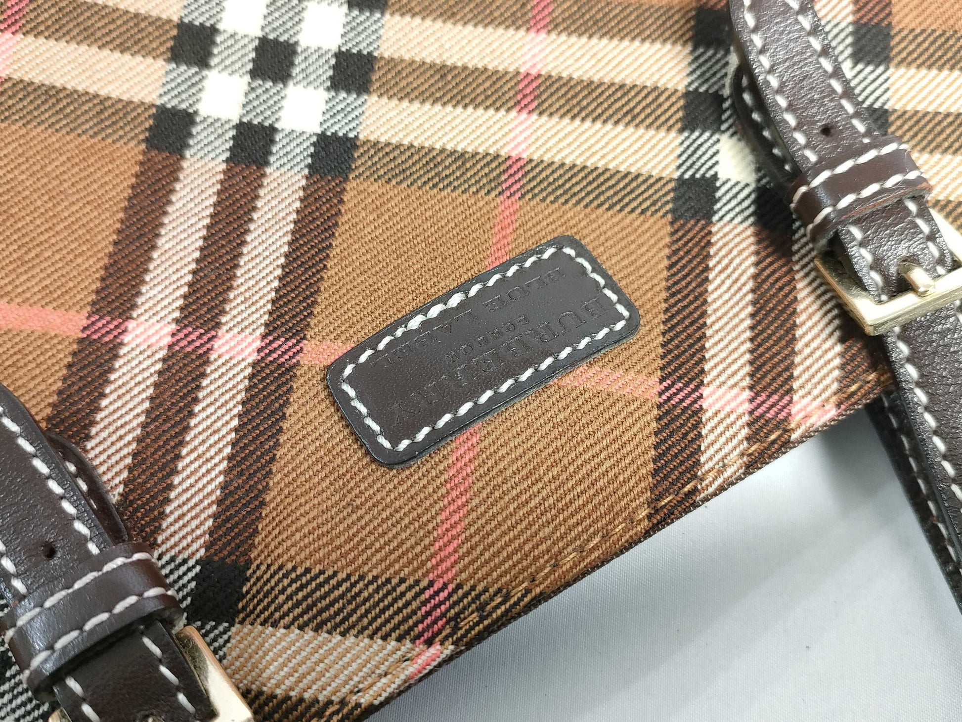 BURBERRY Blue Label Nova Check Leather Handbag