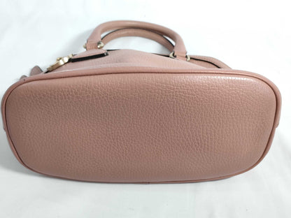 GUCCI GG Charm 2-Way Shoulder Bag/Handbag Leather Women's Pink Light Pink Handbag