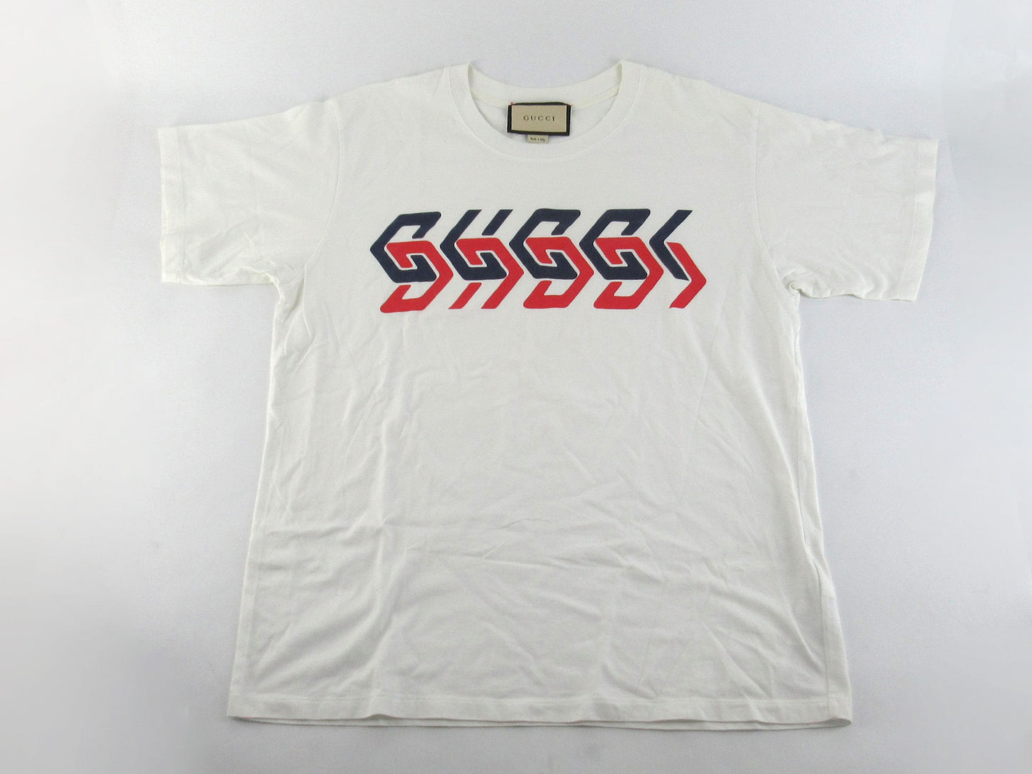 GUCCI GUCCI Short Sleeve T-Shirt Crew Neck G Logo Mirror Print T-Shirt