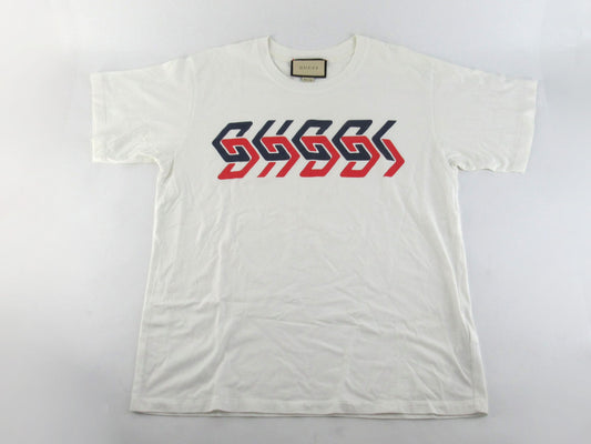 GUCCI GUCCI Short Sleeve T-Shirt Crew Neck G Logo Mirror Print T-Shirt