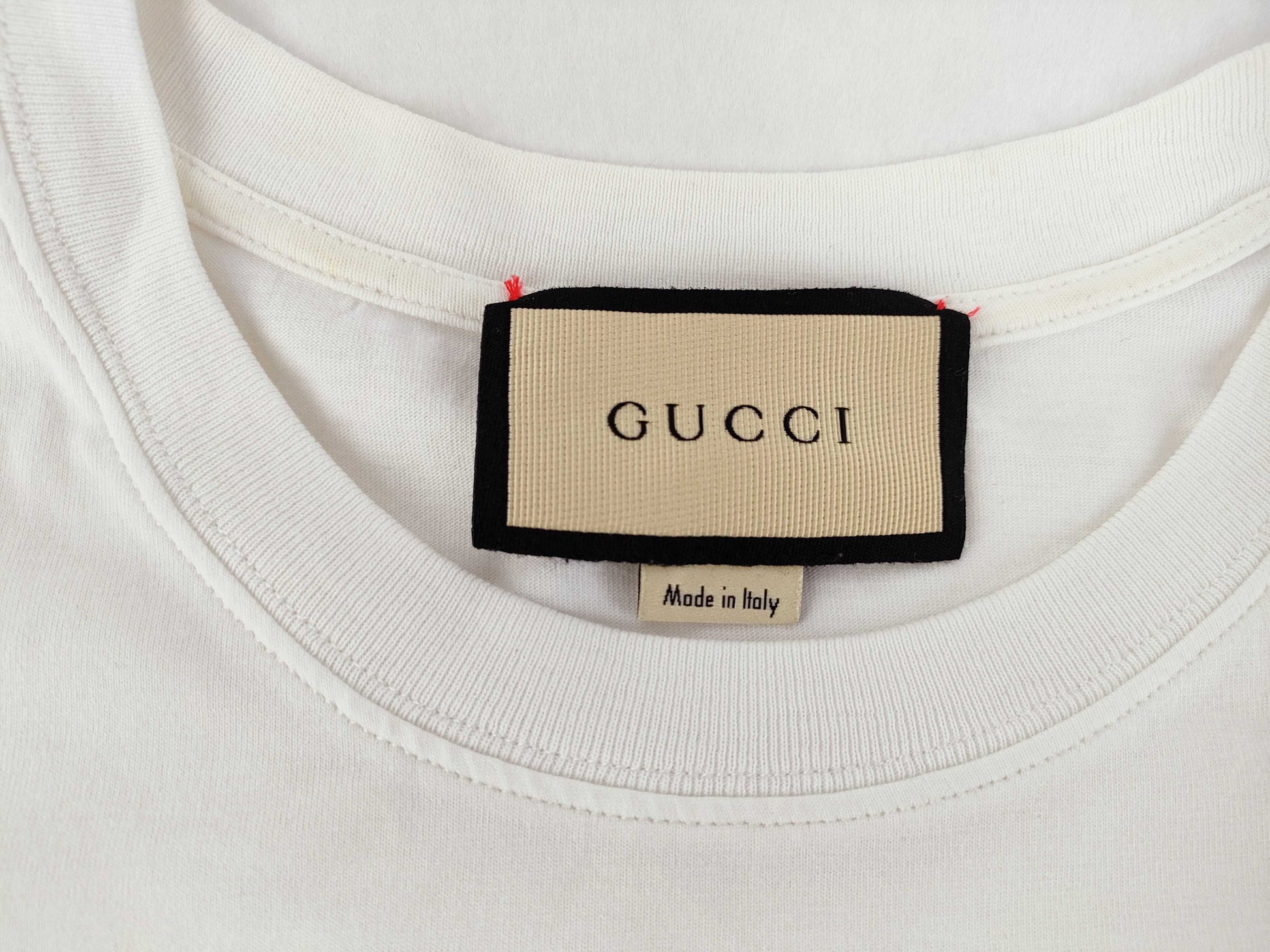 GUCCI GUCCI Short Sleeve T-Shirt Crew Neck G Logo Mirror Print T-Shirt