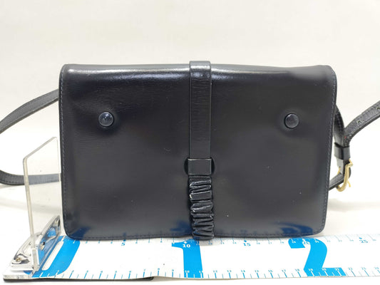 CELINE CELINE Leather Shoulder Bag Black Clutch Bag
