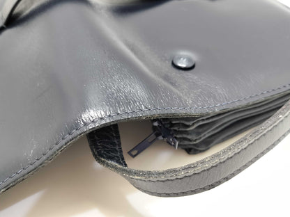 CELINE CELINE Leather Shoulder Bag Black Clutch Bag