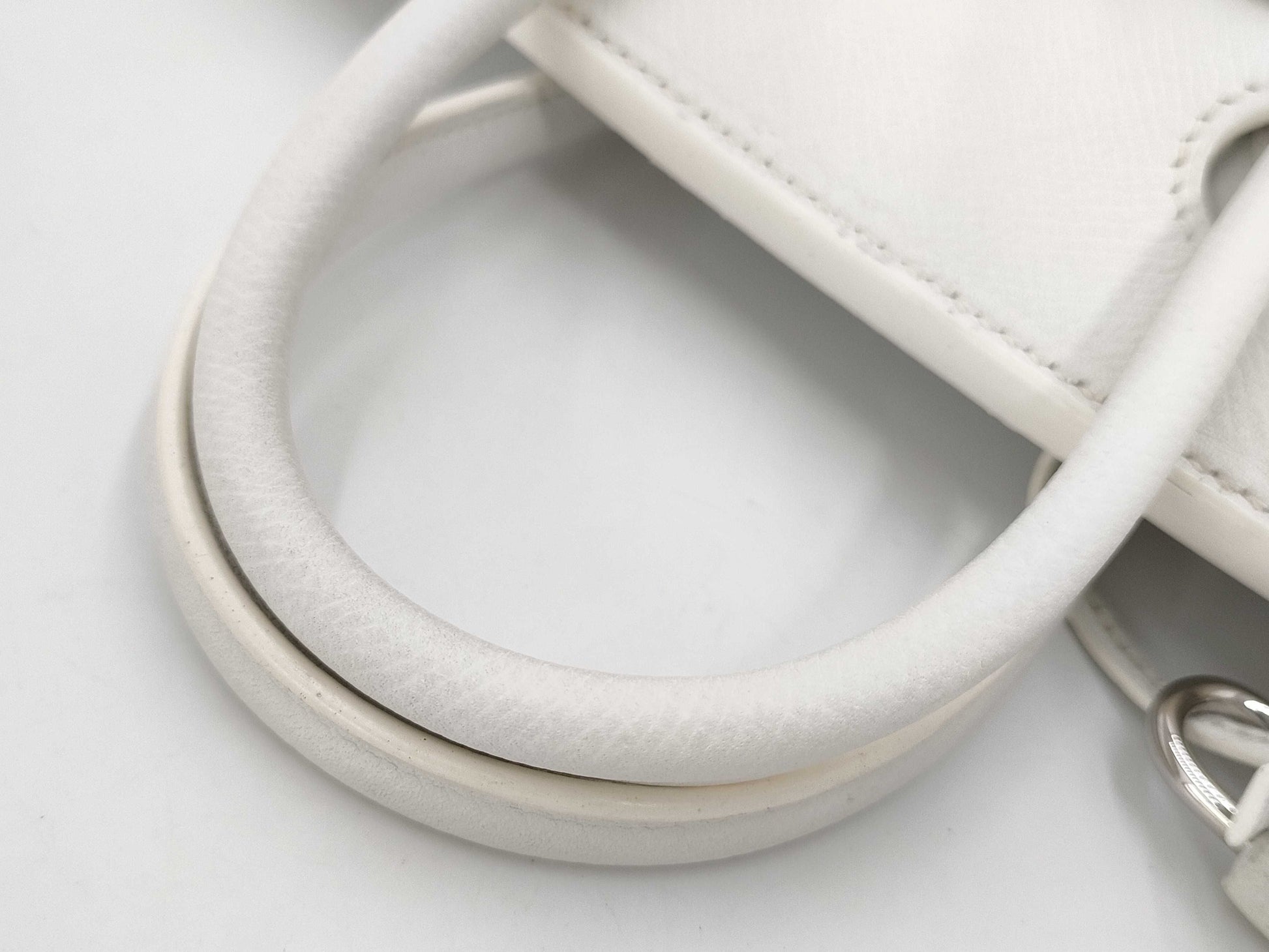 HERMES Birkin 25 Epsom White with Silver Hardware, Size M Handbag